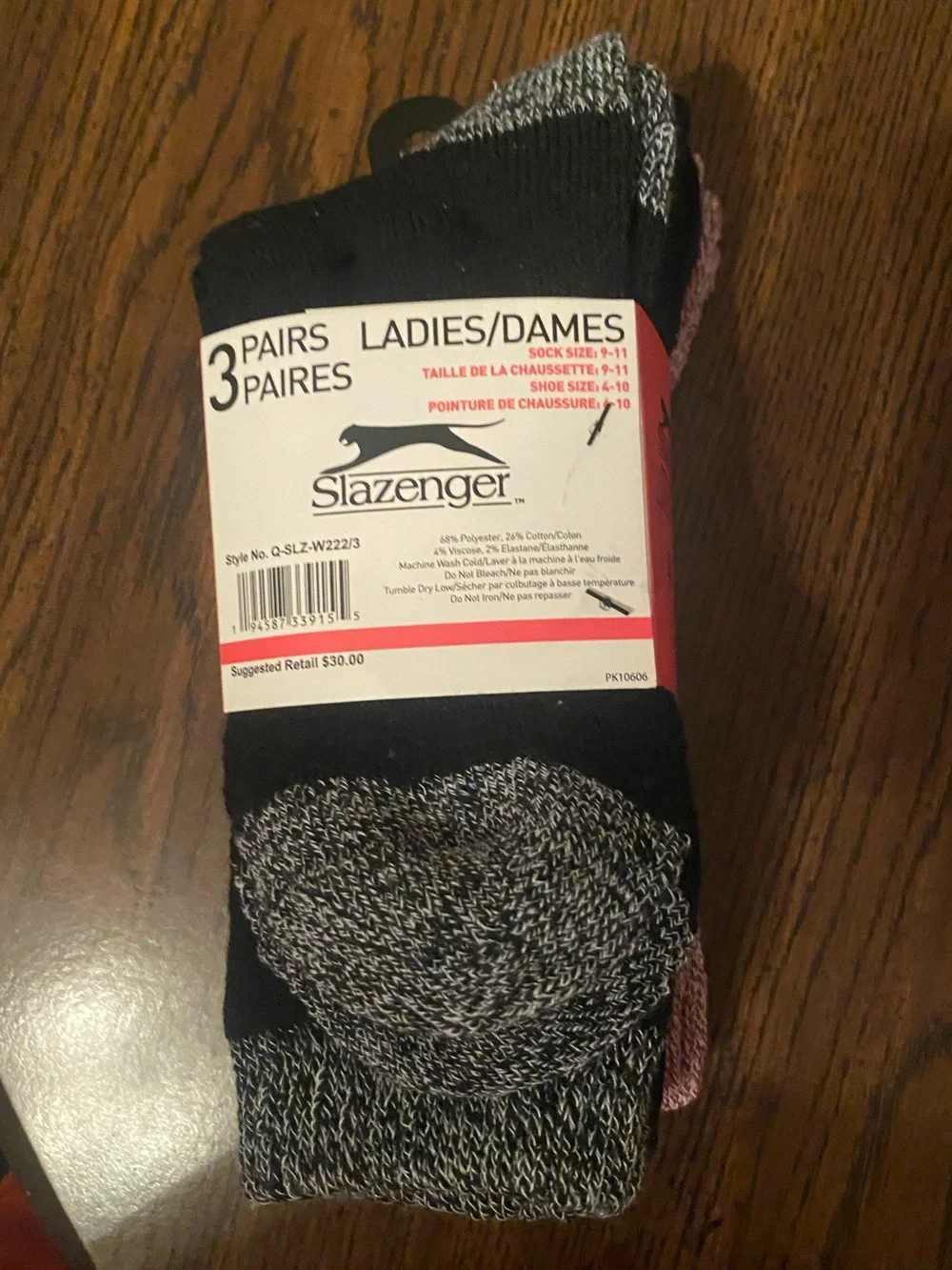 Slazenger Ladies' Boot Socks - Pink Heather (3 Pairs)